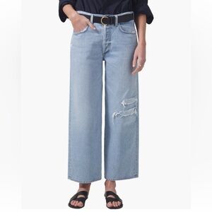 NWT citizens of humanity pina distressed ankle baggy wide leg jeans